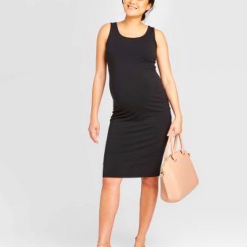 Isabel Maternity by Ingrid & Isabel Black Midi Dress